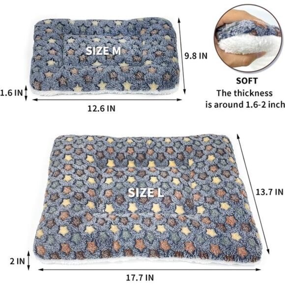 2 Pcs Guinea Pig Bed Mat Washable, Rabbit Winter Bed Pad for Indoor, Warm Bed - Picture 3 of 7